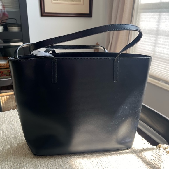 Kate Spade pink interior black leather tote - Picture 3 of 4